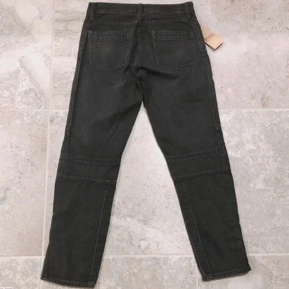 Polo Ralph Lauren Moto Jeans Black Ankle Cropped Size 26R New w/Tag